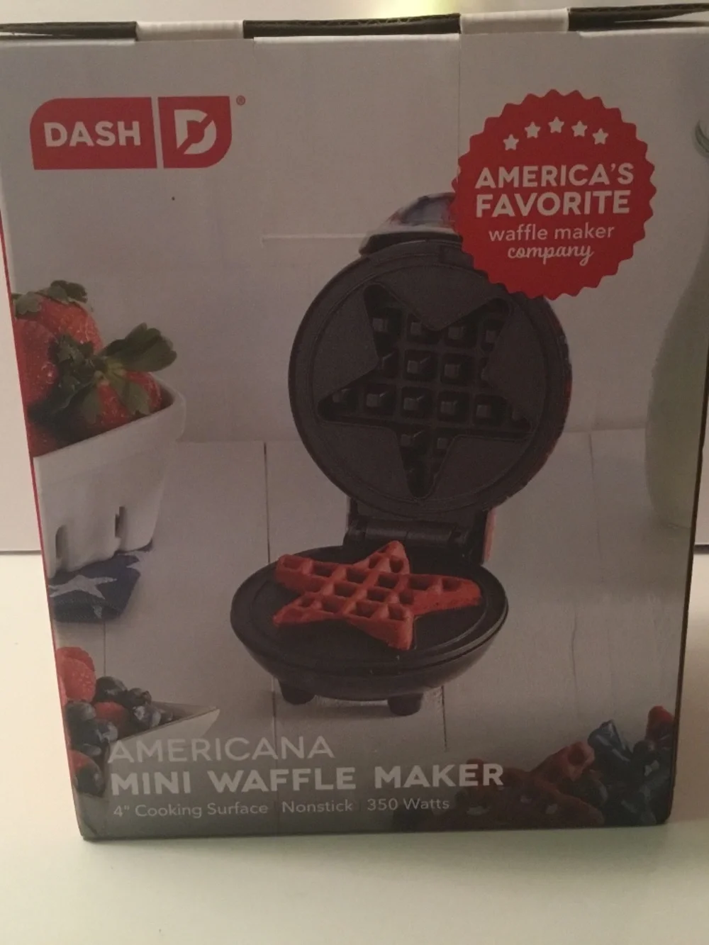 New DASH Americana Mini Waffle Maker